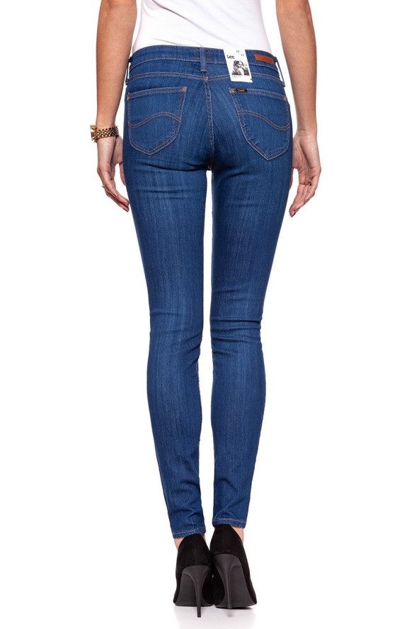 SPODNIE DAMSKIE LEE SCARLETT BRIGHTBLUE WORN L526PFRU 112111791