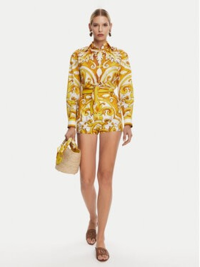 Dolce&Gabbana Szorty materiałowe FTBVIT FI5JV Żółty Regular Fit