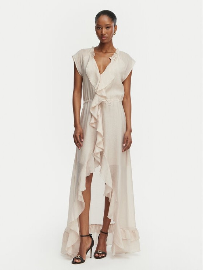 Guess Sukienka koktajlowa W6GK87 W2111 Beżowy jasny Regular Fit