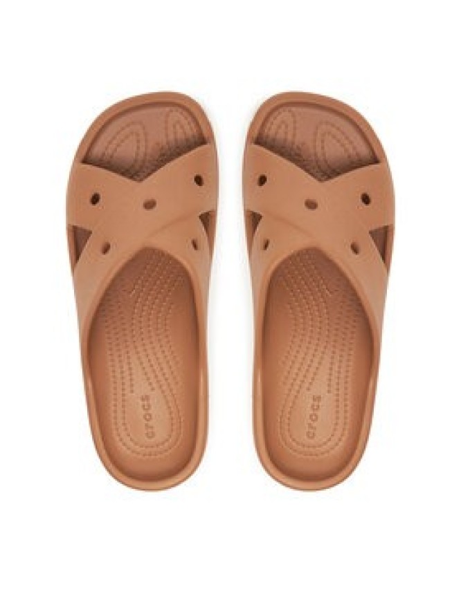 Crocs Klapki Cross Strap 210840 Brązowy