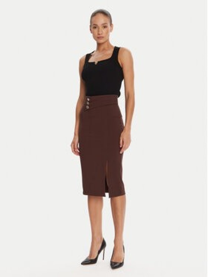 Rinascimento Spódnica ołówkowa CFC0126167003 Brązowy Slim Fit