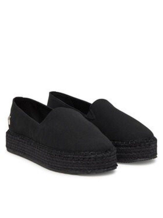 Calvin Klein Jeans Espadryle Flatform Esdparille Mg/Hdw YW0YW01737 Czarny