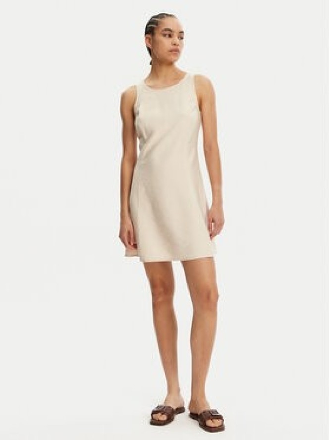 Calvin Klein Jeans Sukienka codzienna J20J225268 Beżowy Regular Fit