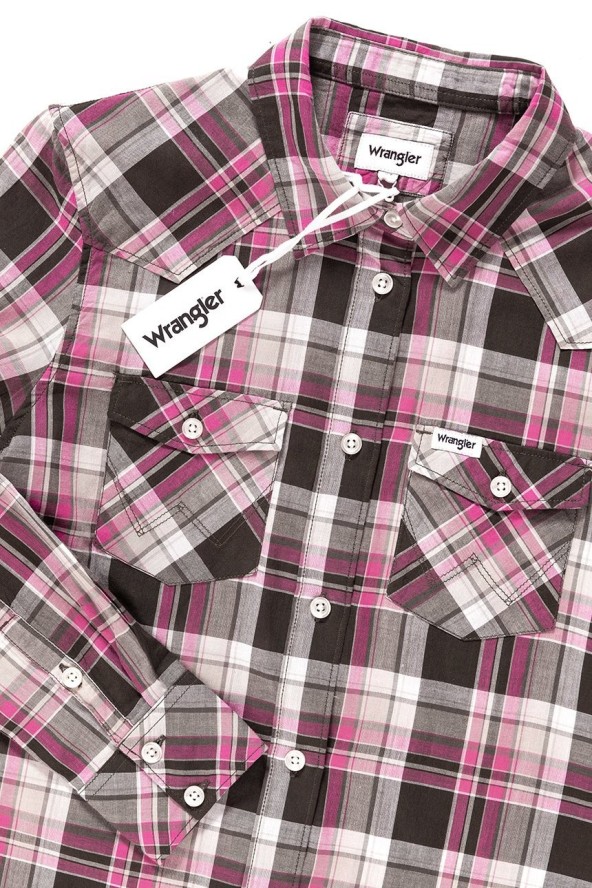 KOSZULA WRANGLER CHECK SHIRT ROSIN GREEN W5240LUWY 112129352