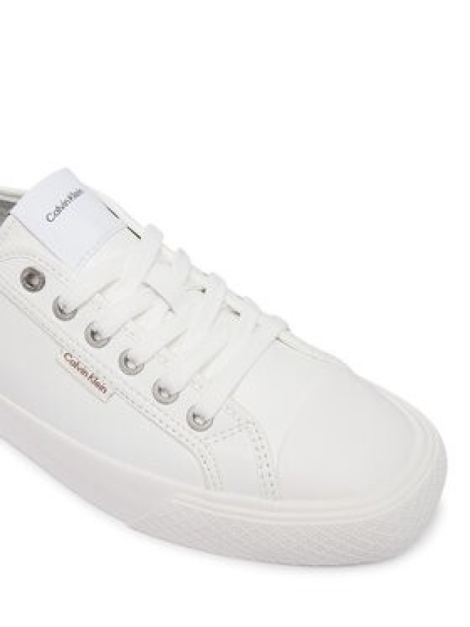 Calvin Klein Trampki Vulc Lace Up Low Lth HW0HW03077 Biały