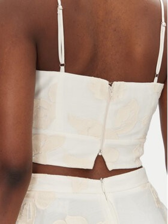 ACCESS FASHION Top 53-2120-558 Écru Slim Fit