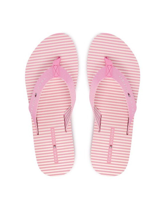 Tommy Hilfiger Japonki Th Ithaca Stripe Summer Sandal FW0FW09192 Różowy