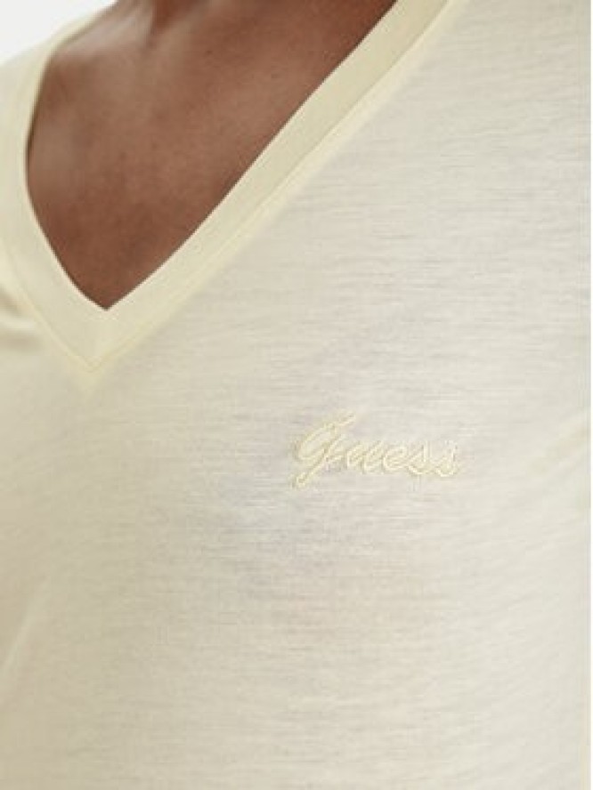 Guess T-Shirt W5GP31 KCSX2 Żółty Classic Fit