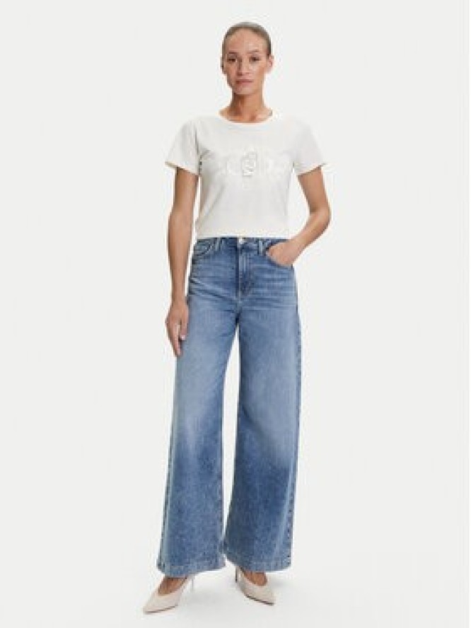 Liu Jo Sport T-Shirt TF5162 JS923 Écru Regular Fit