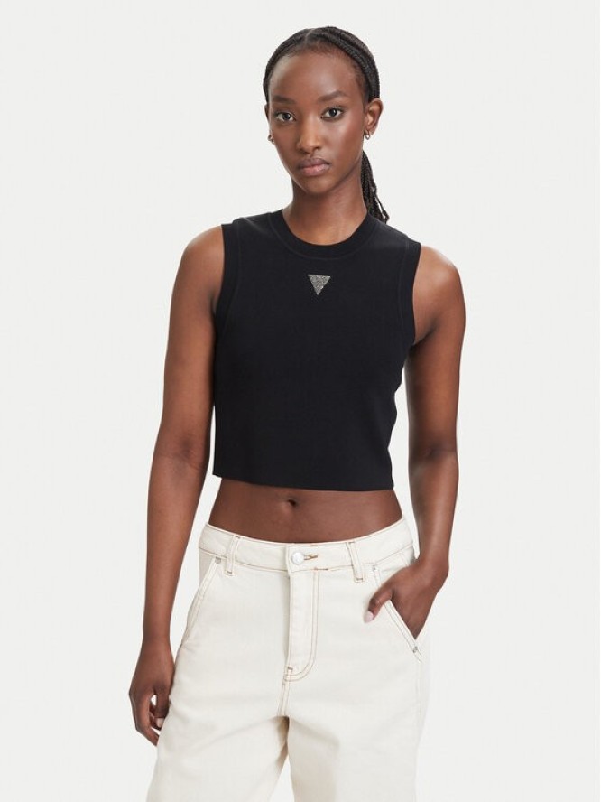 Guess Top W4GZ34 Z3F40 Czarny Slim Fit