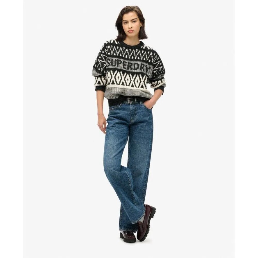 Sweter z wzorem damski Superdry