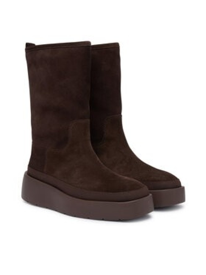 Calvin Klein Śniegowce Flatform Mid Boot Suede Wl HW0HW03181 Brązowy