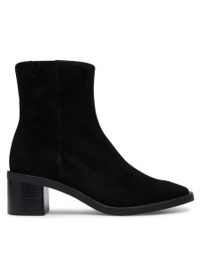 Calvin Klein Botki Block Heel Ank Boot Suede HW0HW03221 Czarny