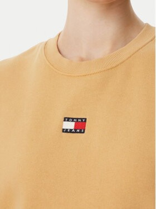Tommy Jeans Bluza Badge DW0DW23297 Żółty Regular Fit