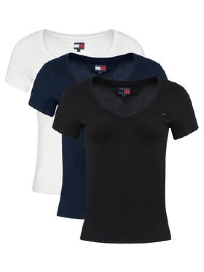 Tommy Jeans Komplet t-shirtów DW0DW23160 Kolorowy Slim Fit