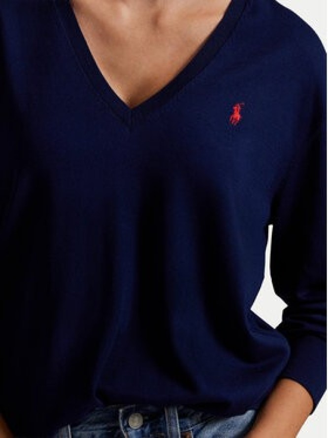 Polo Ralph Lauren Sweter 211972105005 Granatowy Regular Fit