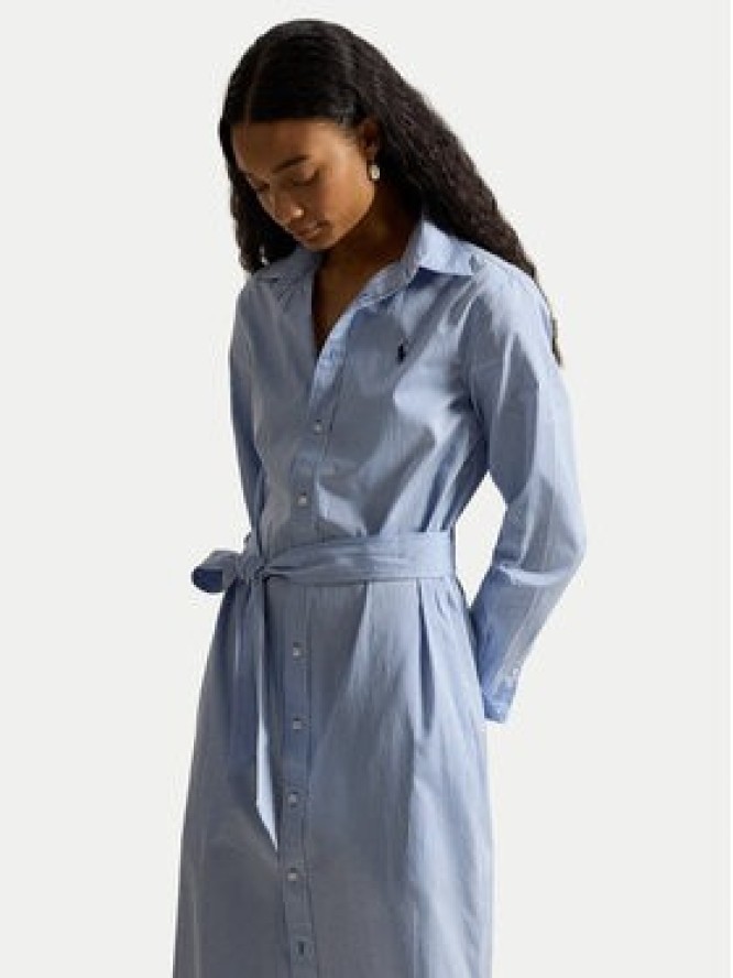 Polo Ralph Lauren Sukienka koszulowa 211A96362001 Błękitny Regular Fit