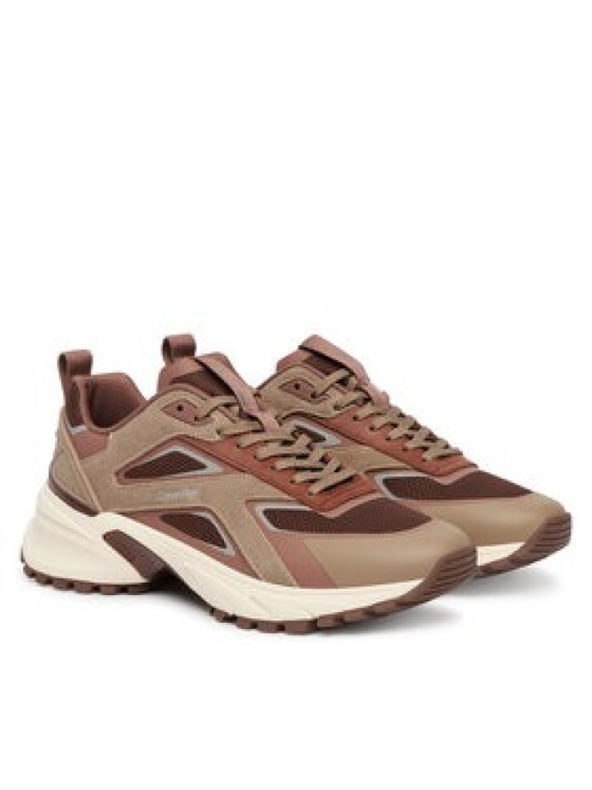 Calvin Klein Sneakersy Hike Runner Ck Stripe Refl Su HW0HW03107 Brązowy
