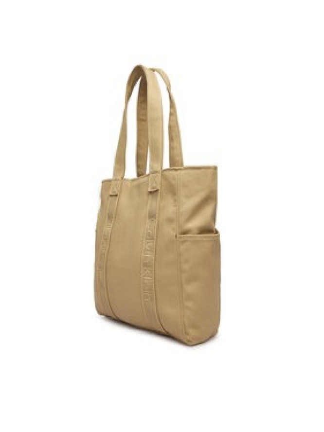 Calvin Klein Torebka Webbing Strap Canvas Tote LV04F3463G Beżowy
