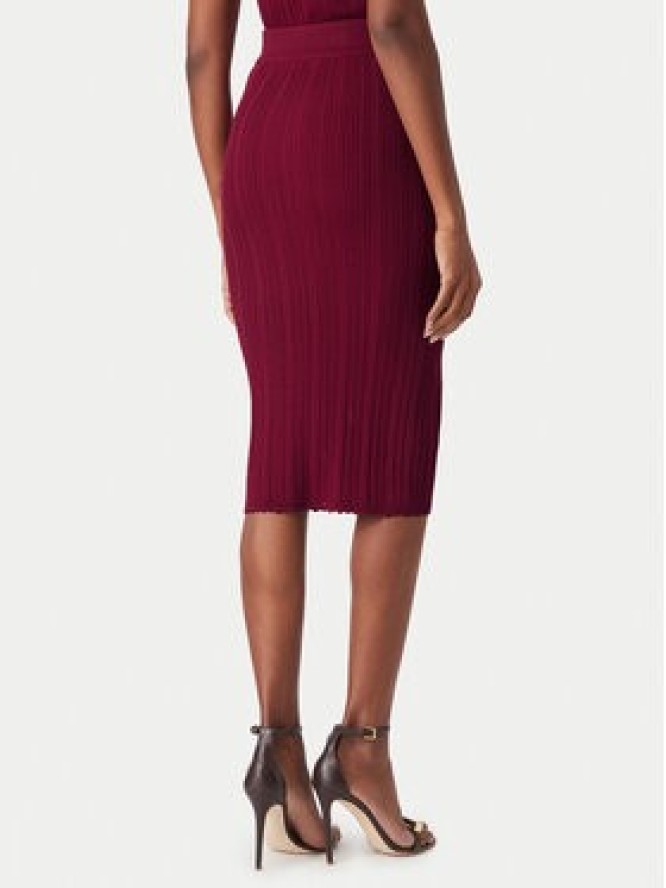 Guess Spódnica ołówkowa W6YD23 Z0974 Bordowy Slim Fit