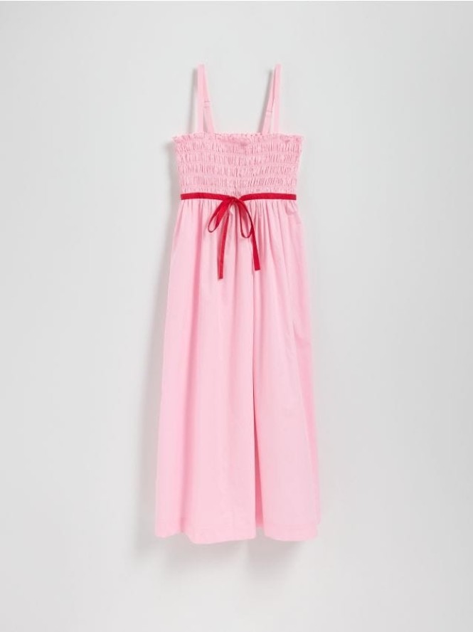 Sukienka z kokardą - fuksja