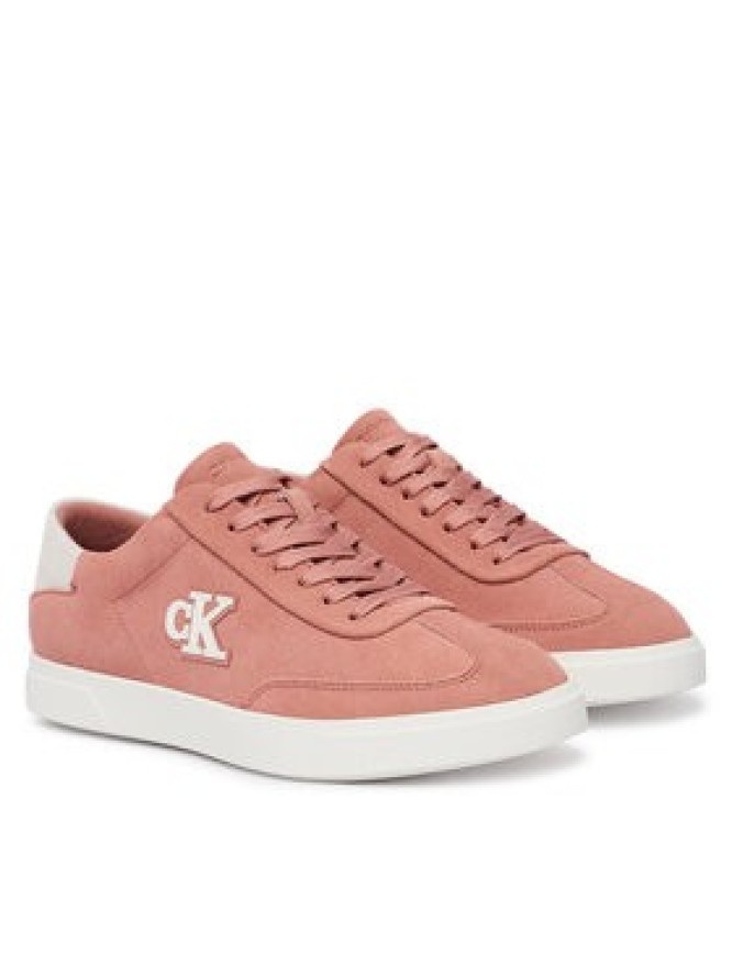 Calvin Klein Sneakersy Low Pro Cups Wt Suede Mg HW0HW03144 Różowy
