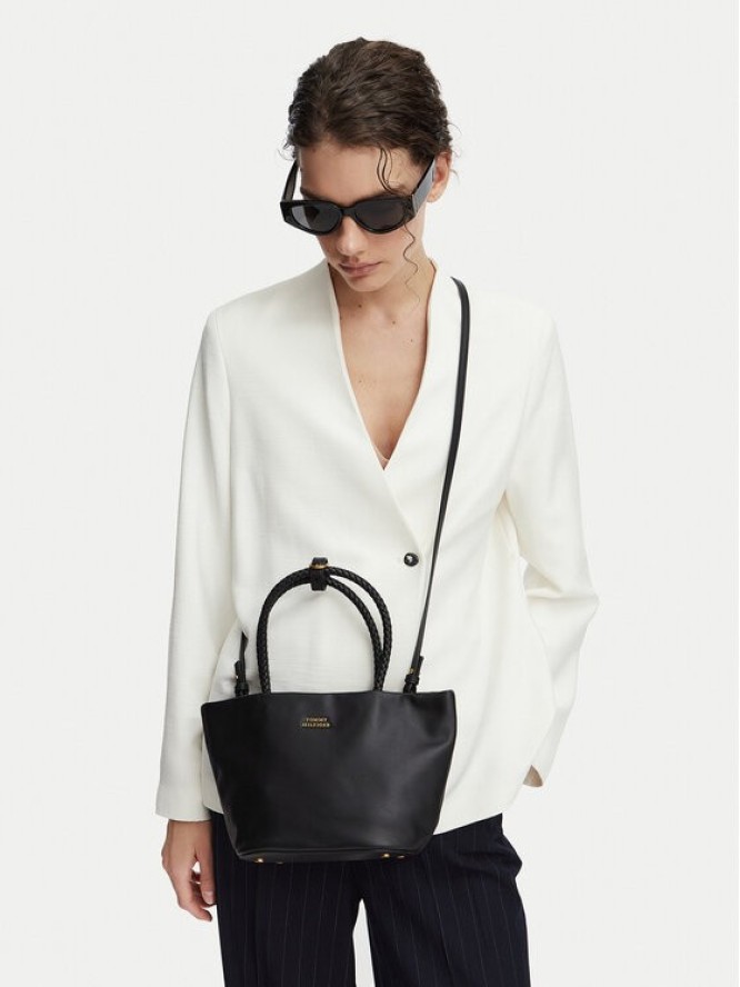 Tommy Hilfiger Torebka Th Marina Bucket Leather AW0AW18739 Czarny