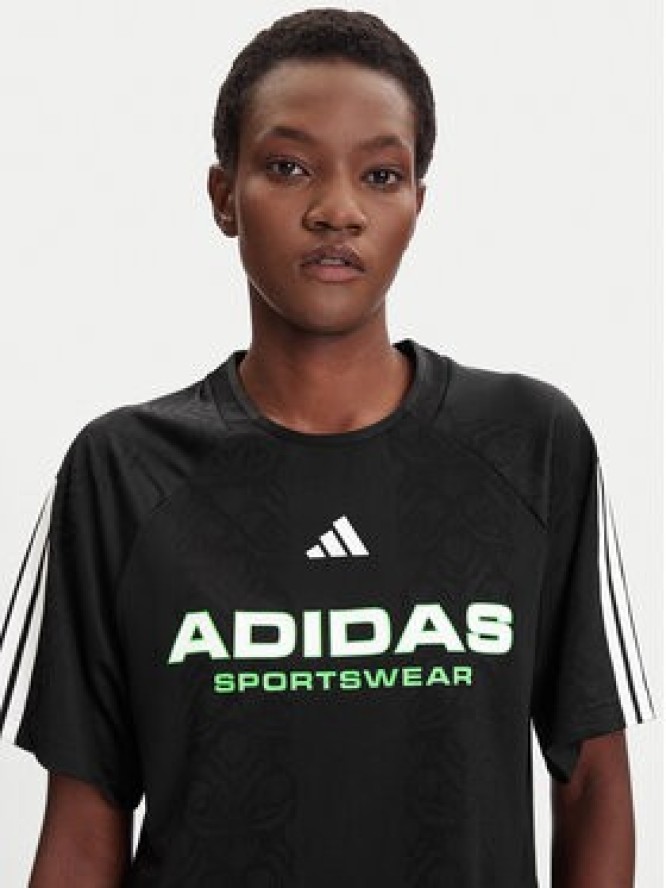 adidas T-Shirt Tiro x Common Goal Jacquard JL9212 Czarny Loose Fit