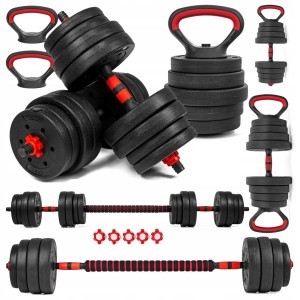 Hantle regulowane 6w1 sztanga kettlebell pompki Sapphire SG-1115K 2x15kg