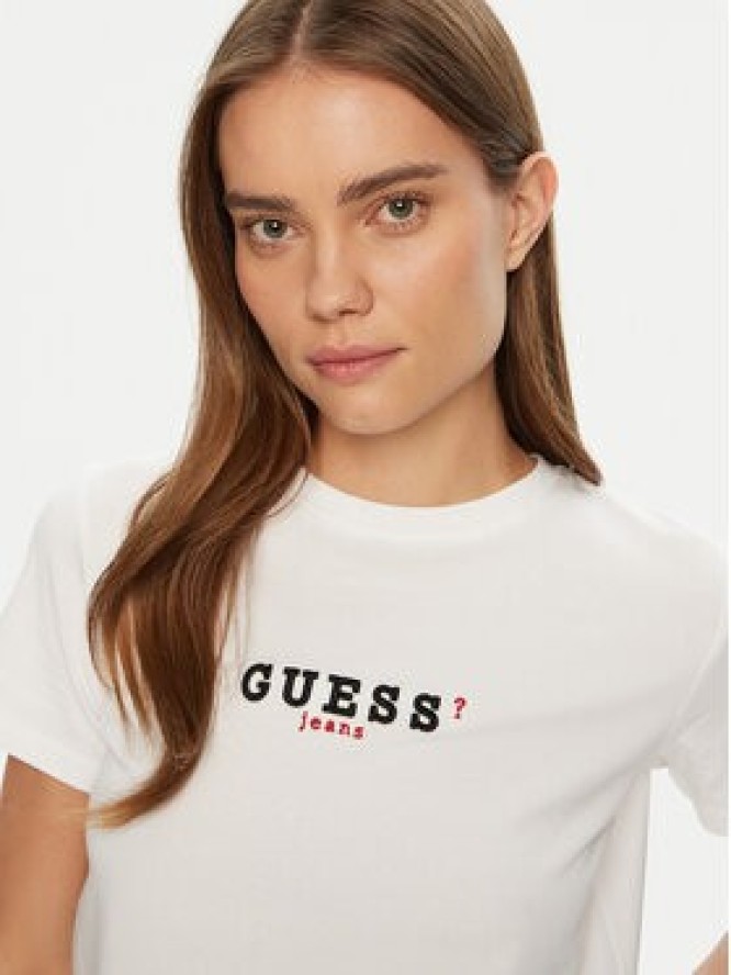 Guess Jeans T-Shirt W5RI54 J1314 Biały Regular Fit