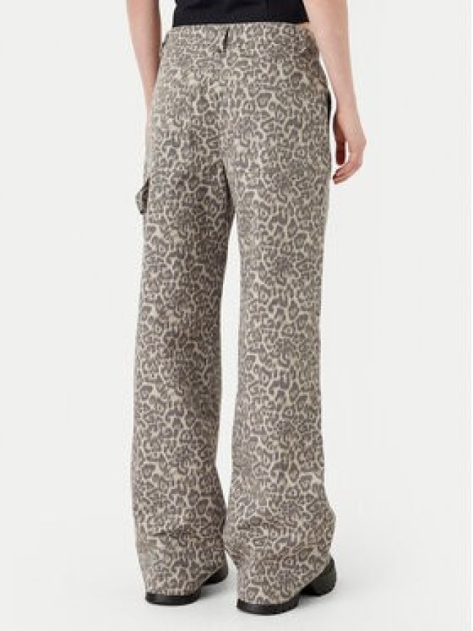 Noisy May Spodnie materiałowe Jill 27032731 Beżowy Straight Fit