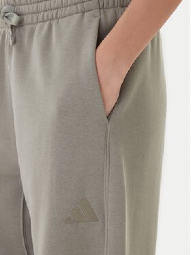 adidas Spodnie dresowe ALL SZN Fleece JY5014 Beżowy Wide Leg