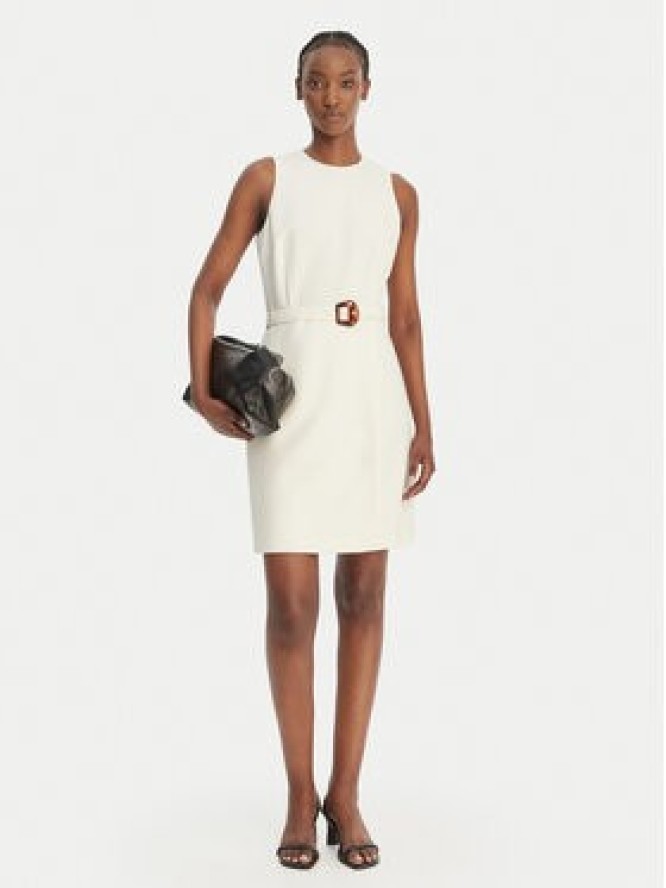 HUGO Sukienka koktajlowa Kidenna 50559186 Écru Regular Fit