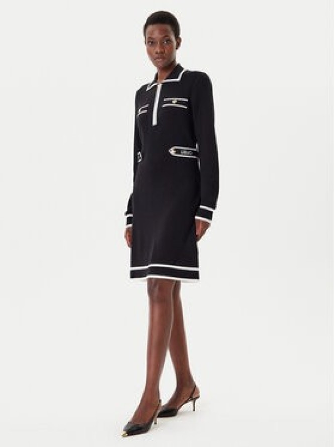 Liu Jo Sport Sukienka dzianinowa TF5251 MS59L 03N66 Czarny Regular Fit