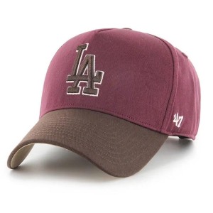 Brand `47 czapka z daszkiem MLB Los Angeles Dodgers bordowa