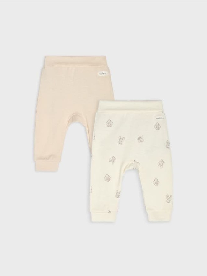 Spodnie dresowe 2 pack - kremowy