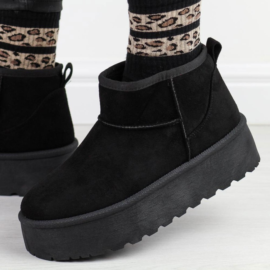 Czarne ciepłe zimowe mukluki , eskimoski Potocki 16322