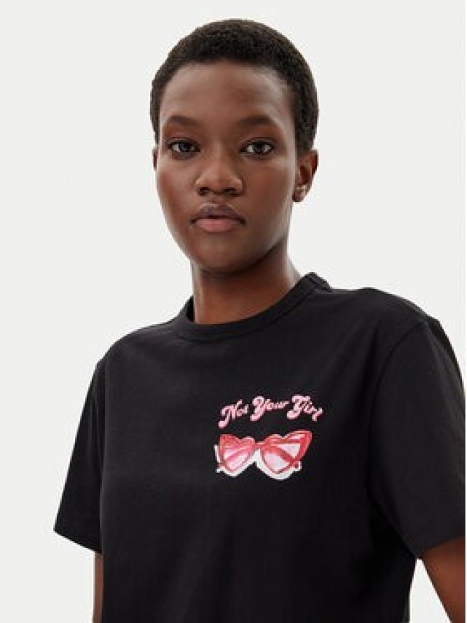 HUGO T-Shirt Damacia_5 50540237 Czarny Regular Fit