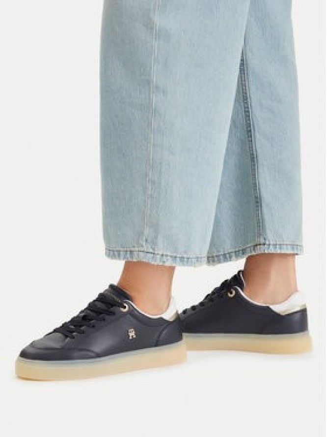 Tommy Hilfiger Sneakersy Th Chic Sneaker Elevated FW0FW09400 Granatowy