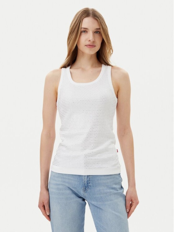 JOOP! Jeans Top Tunka 30046107 Biały Slim Fit