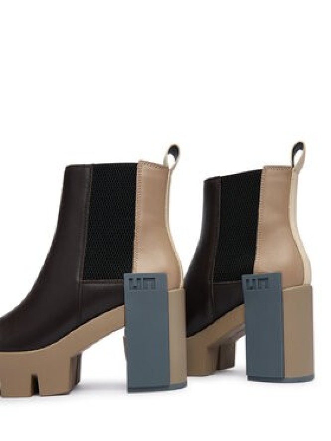 United Nude Botki Grip Chelsea Mid V 1103316116 Brązowy ciemny