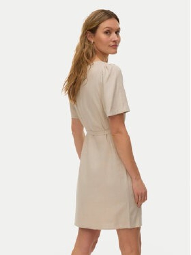 Vero Moda Sukienka letnia Mymilo 10340466 Beżowy Regular Fit