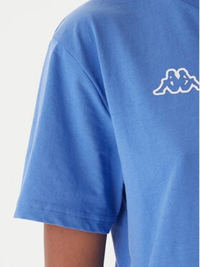 Kappa T-Shirt Frega 351M1KW Turkusowy Regular Fit