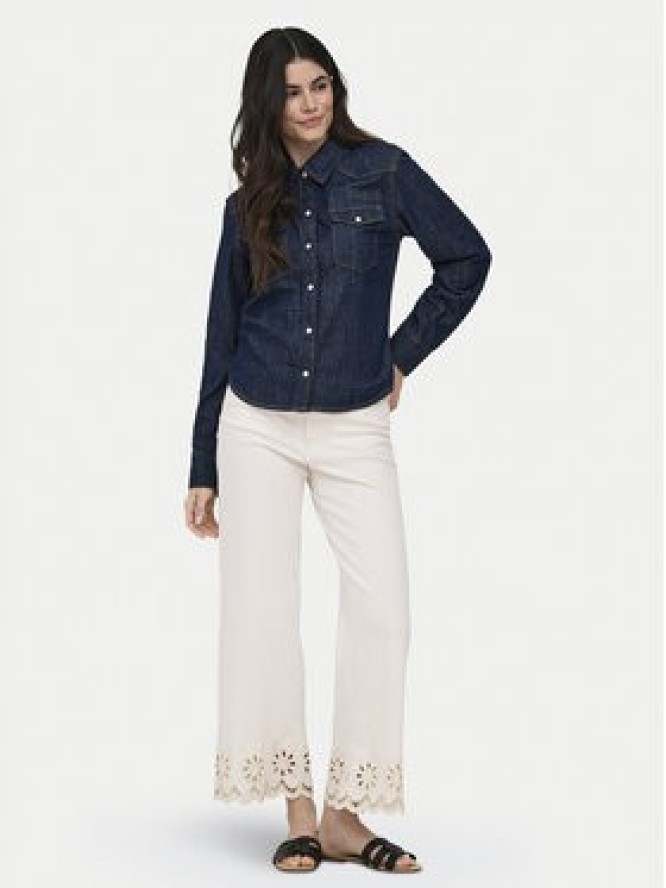 ONLY Jeansy Madison 15372378 Kremowy Straight Leg