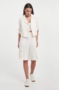 Bermudy damskie lniane Acaici MARELLA MONOCHROME