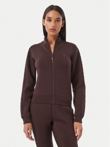 Guess Bluza V2YQ17 K7UW2 Brązowy ciemny Regular Fit