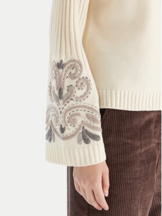 Luisa Spagnoli Golf Manico 100198 Écru Regular Fit