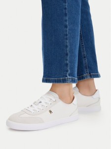 Tommy Hilfiger Sneakersy Th Chic Low Vulc FW0FW09391 Kremowy