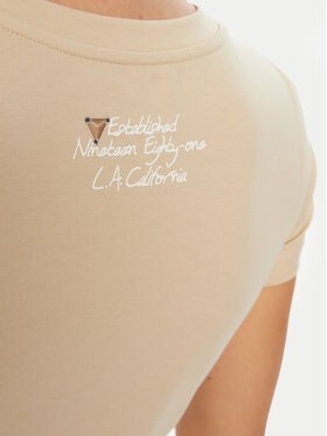 Guess T-Shirt W5RI22 J1314 Écru Regular Fit