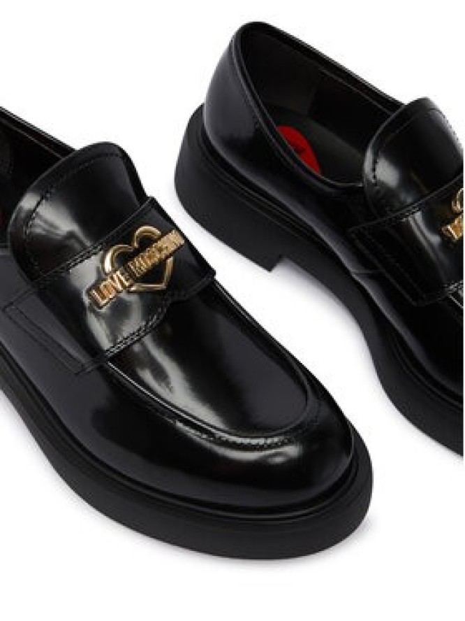 LOVE MOSCHINO Loafersy JA10404G0NJD0000 Czarny